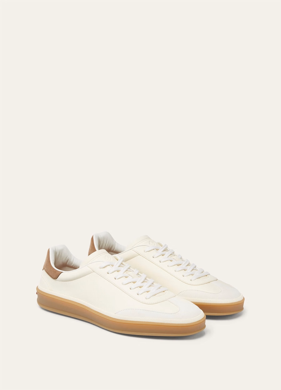 Walk Tennis wit kalfsleer