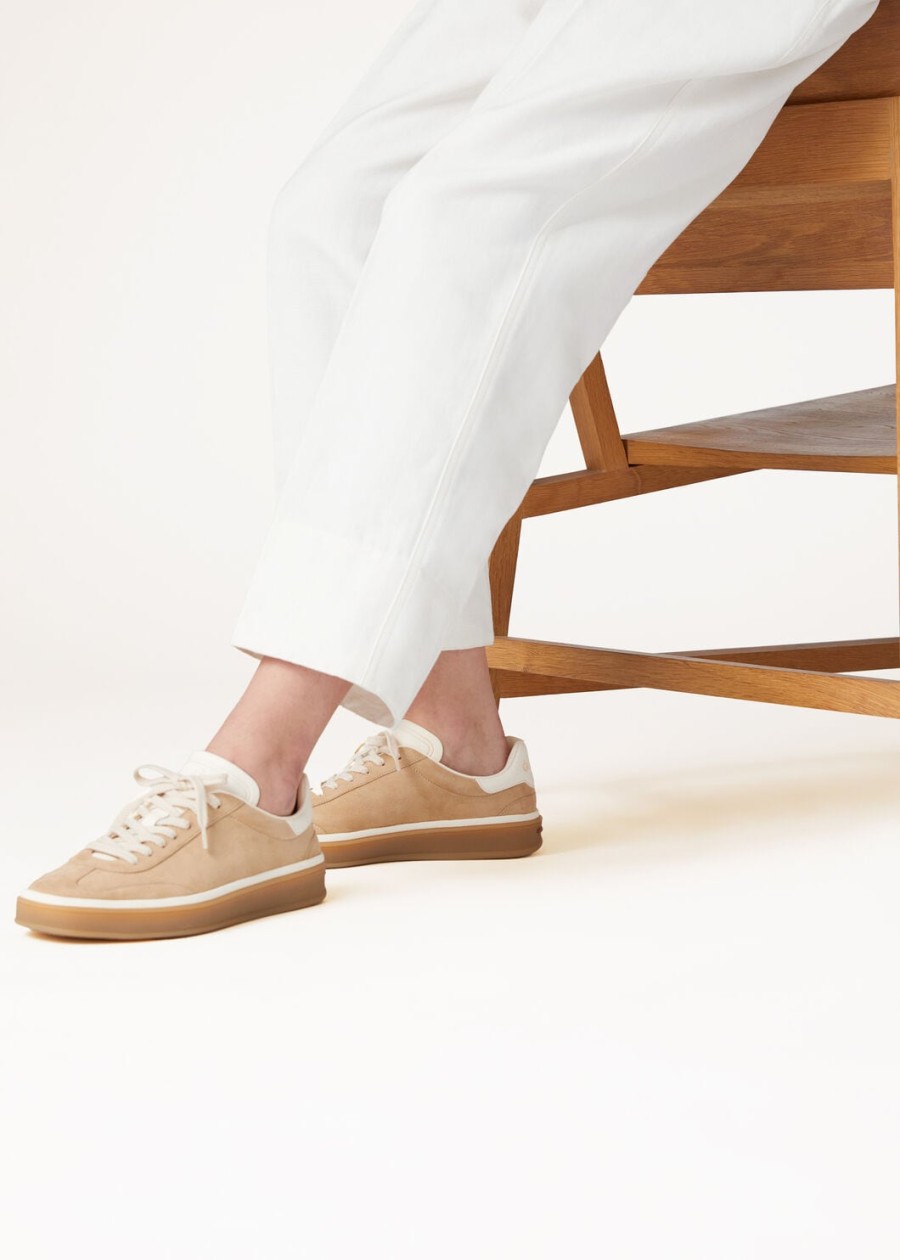 tenniswandelschoenen van suède met splitkuit windy dunes