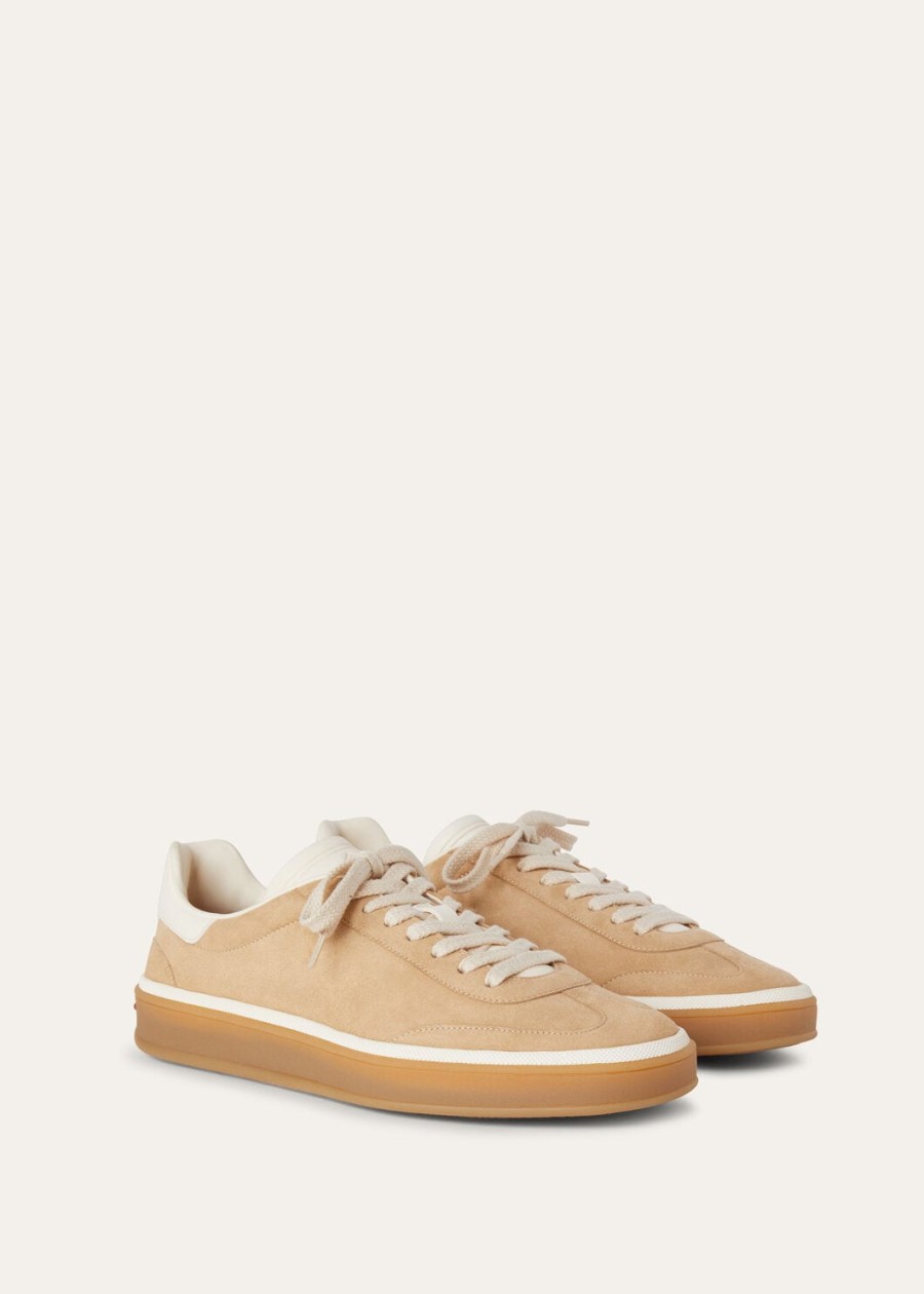 tenniswandelschoenen van suède met splitkuit windy dunes