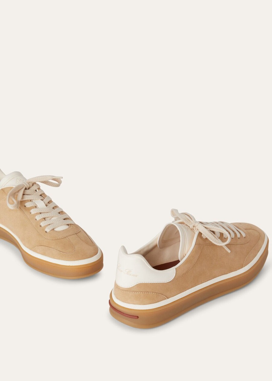 tenniswandelschoenen van suède met splitkuit windy dunes