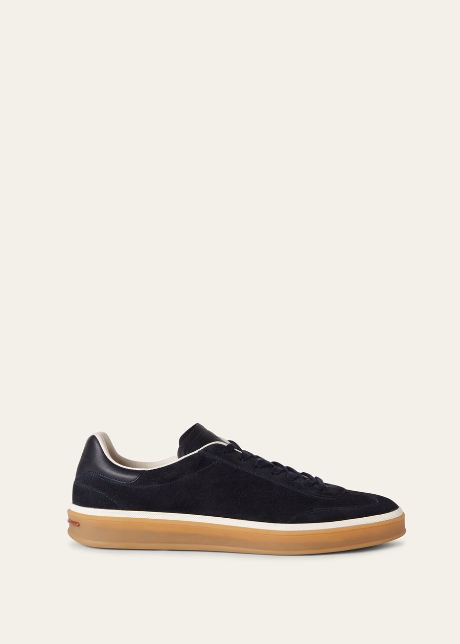 Walk Tennis Suede Calf Split Navy Blue