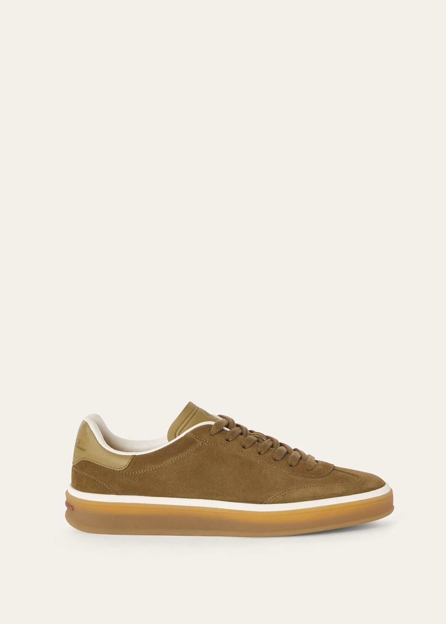 Tennis Walk Tennis Suede Calf Split Tundra Green