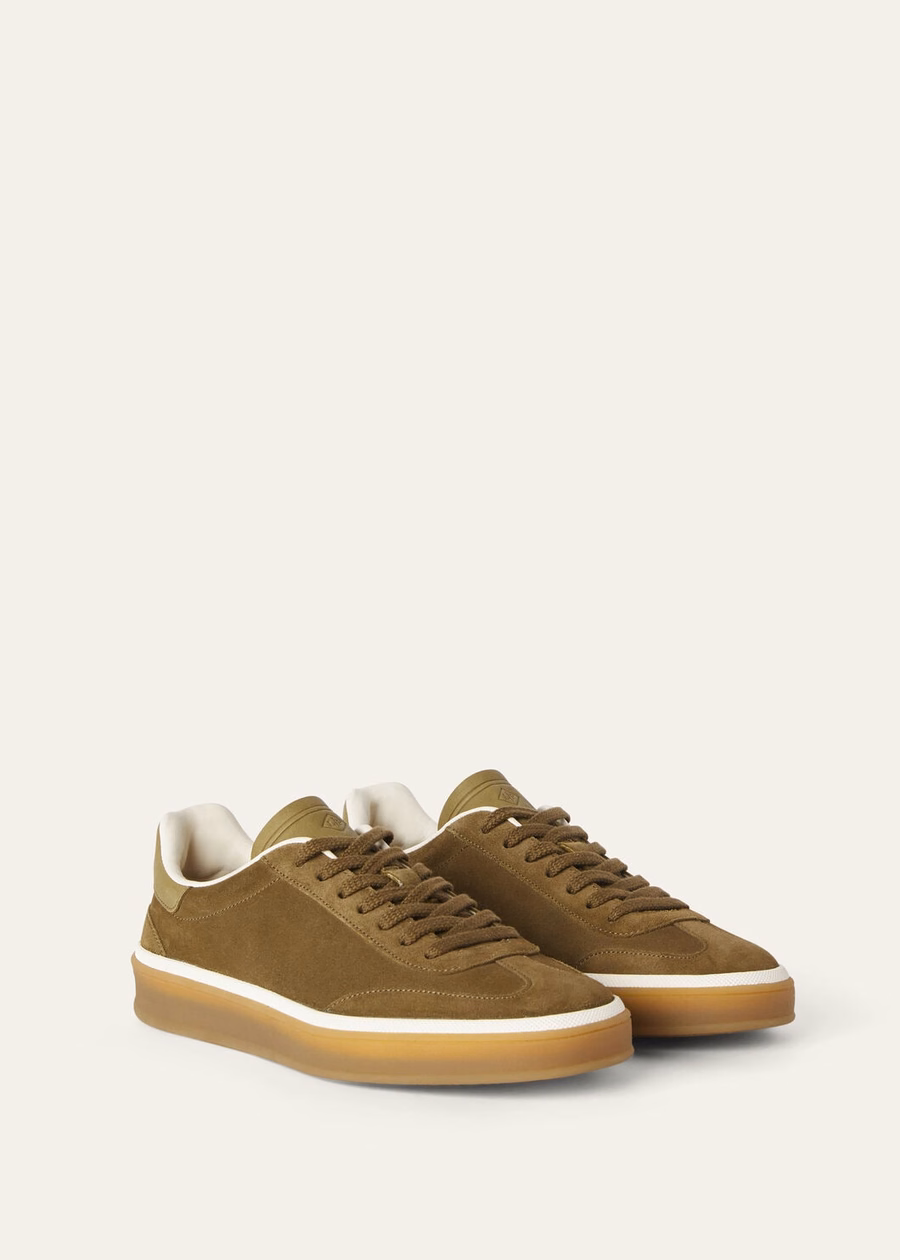 Tennis Walk Tennis Suede Calf Split Tundra Green