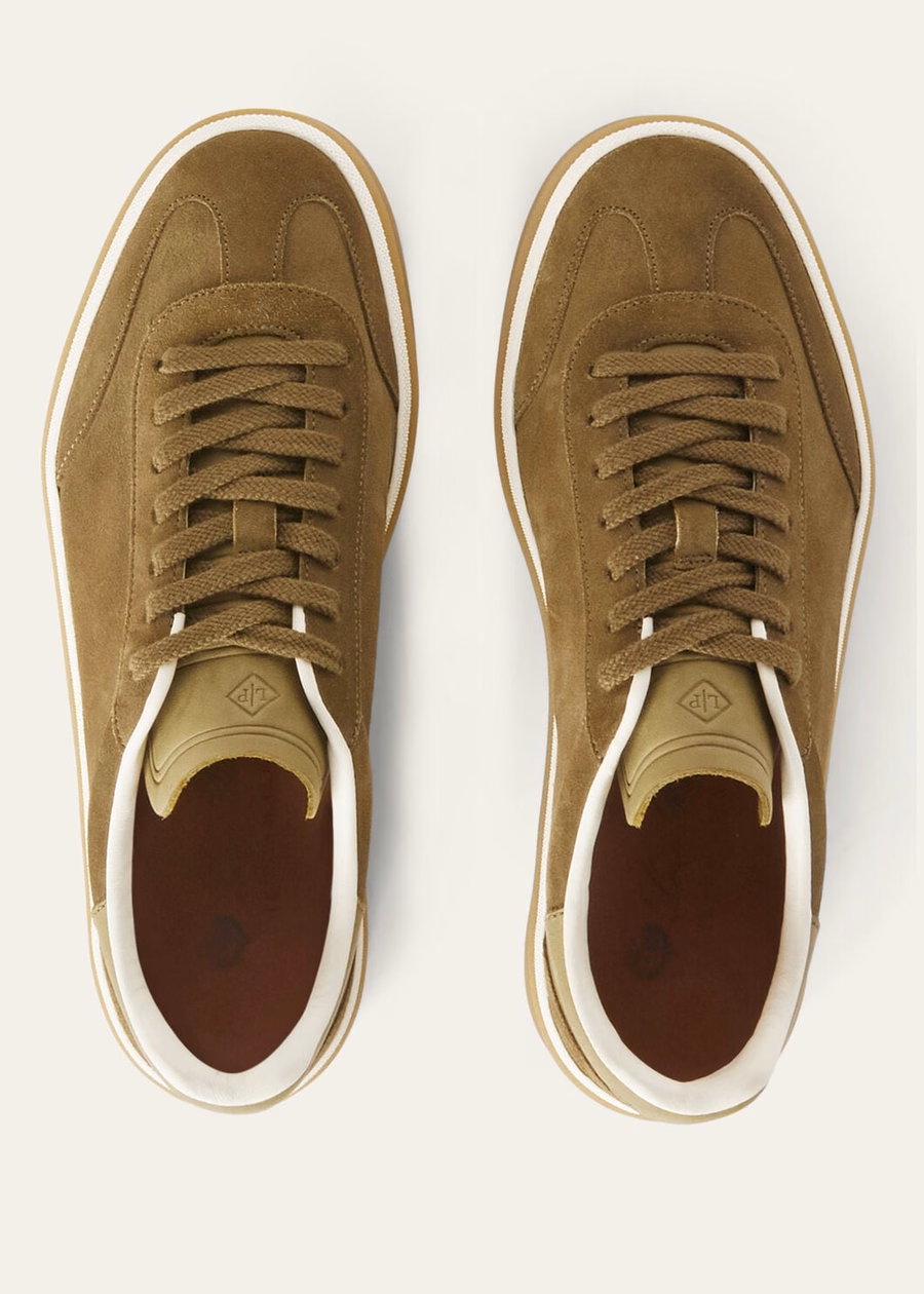 Tennis Walk Tennis Suede Calf Split Tundra Green