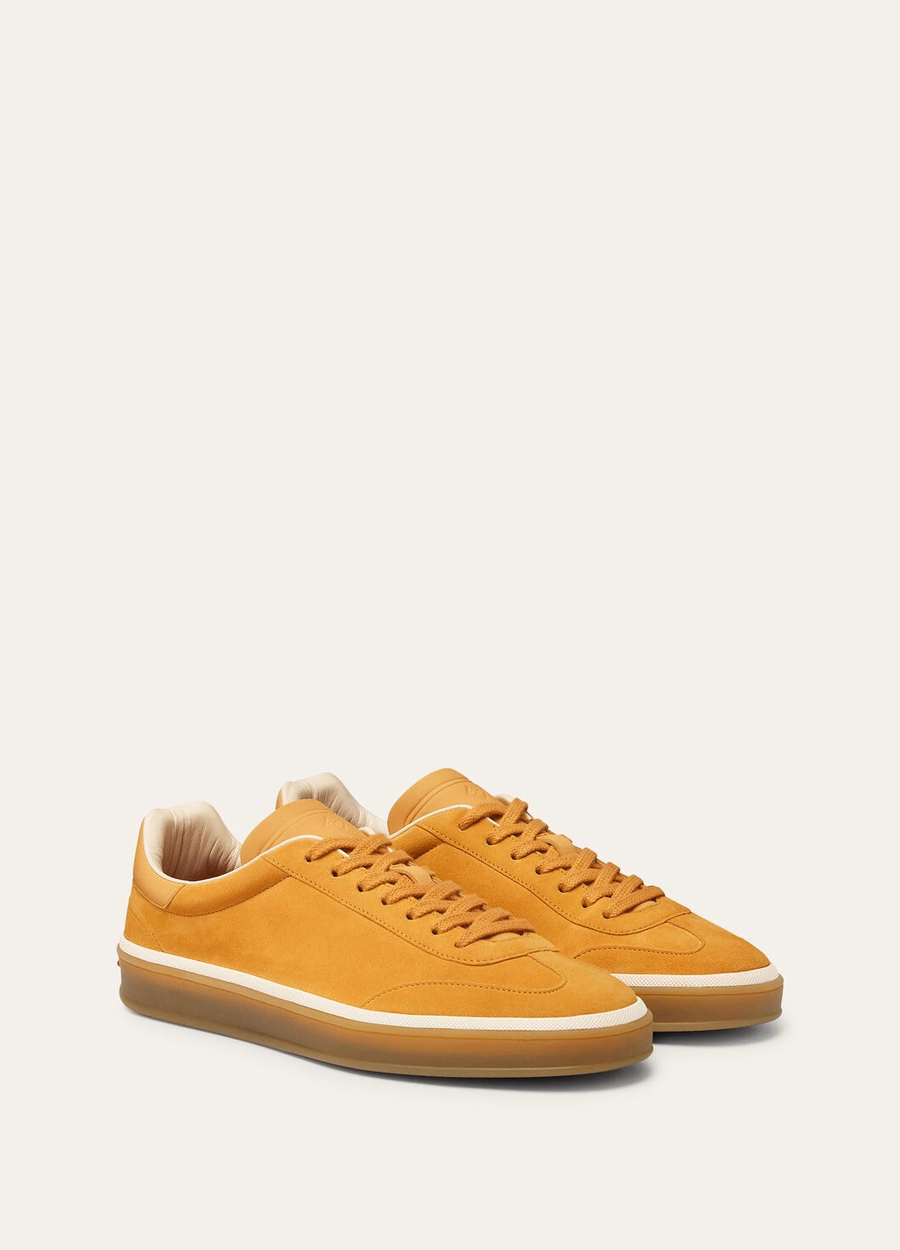 Tenis Walk Sneaker Suede Calf Split Sofran Tea