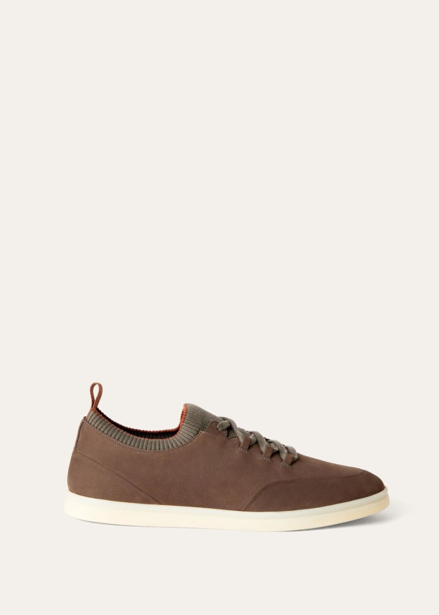 soho walk sneakers in warmgrijs kalfsleer