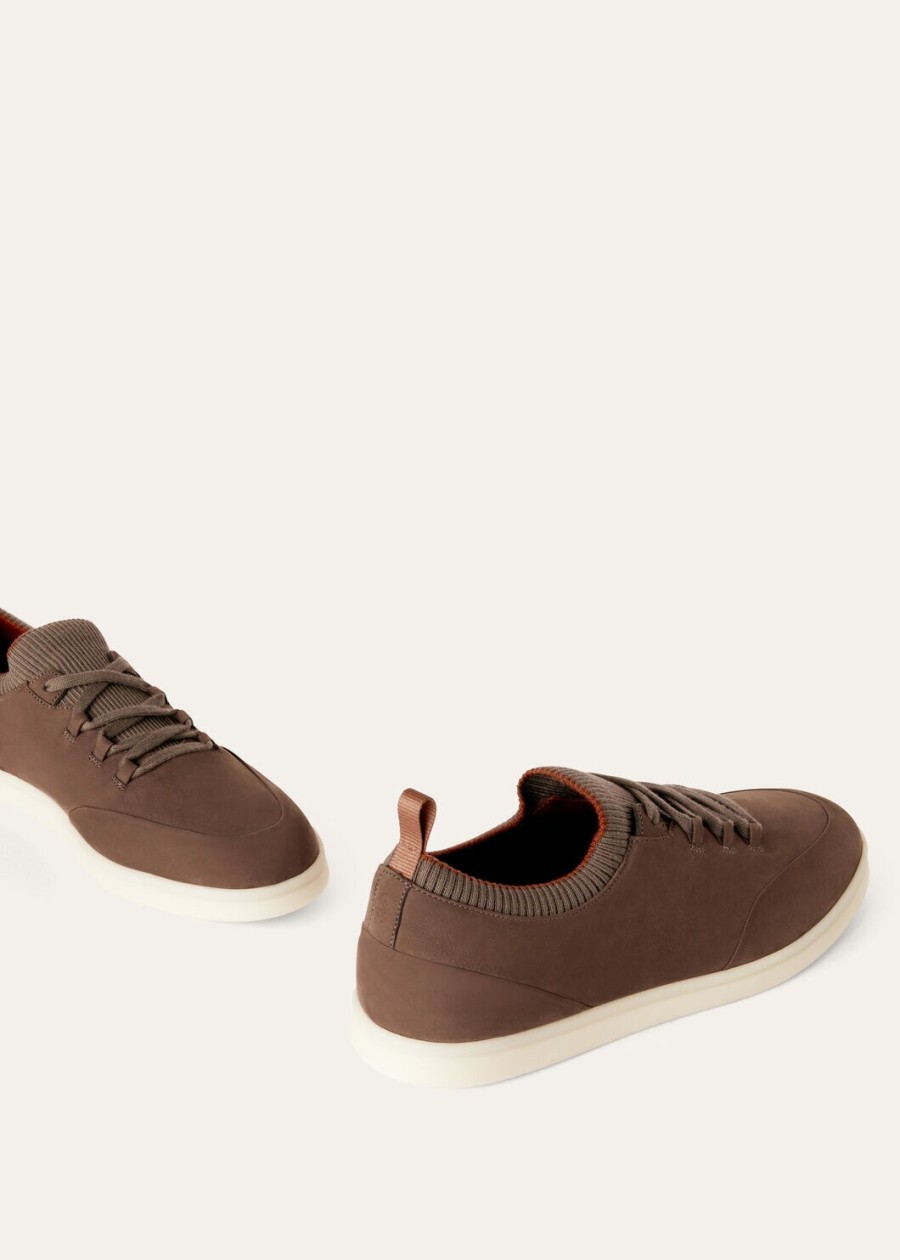 soho walk sneakers in warmgrijs kalfsleer