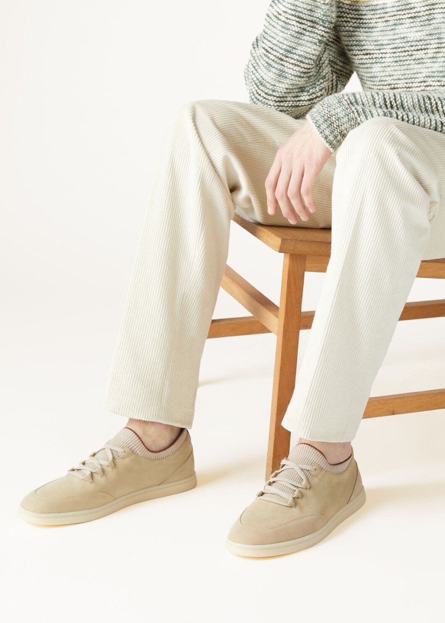soho walk desert stone kalfsleren sneaker
