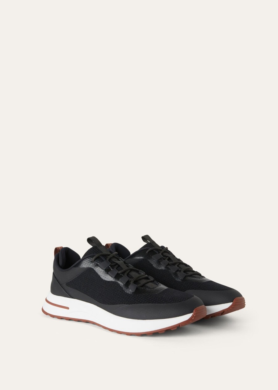 weekendsneakers microvezel zwart