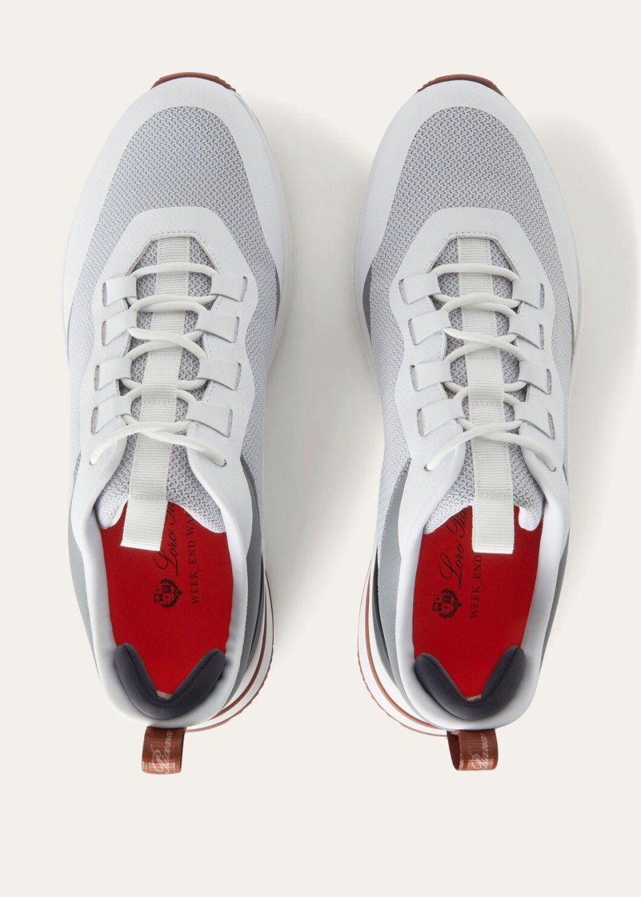 wandelsneakers voor in het weekend microvezel frostgrijs