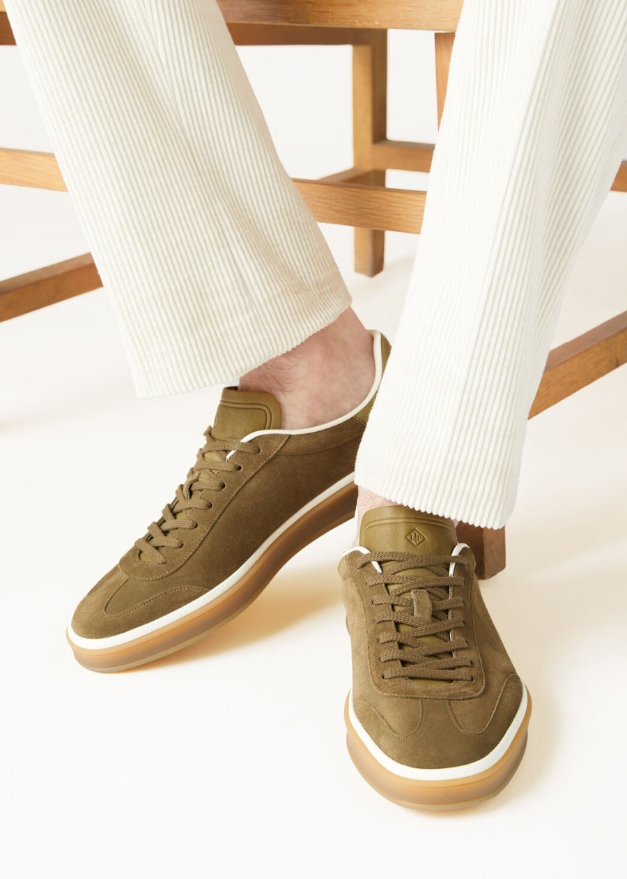 tennis walk tennis suede calf split tundra green