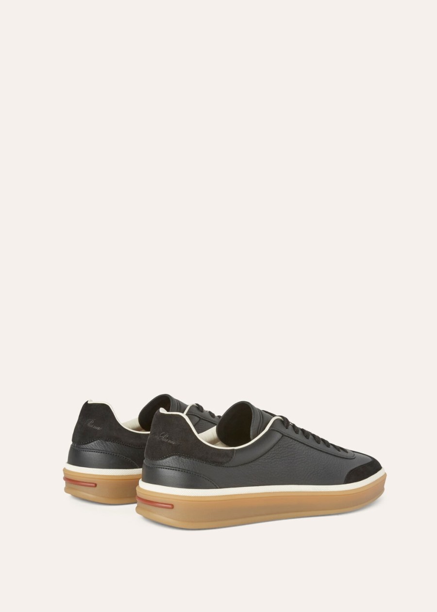 walk tennis zwart kalfsleer