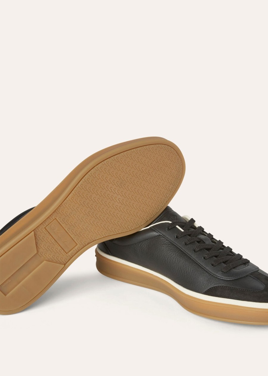 walk tennis zwart kalfsleer