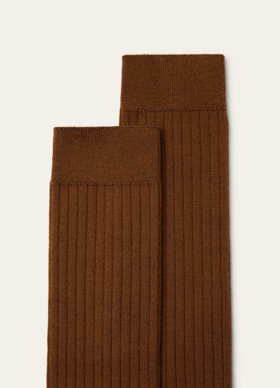 Sokken Sottile Zijde Kasjmier Scheerwol Kleigrond