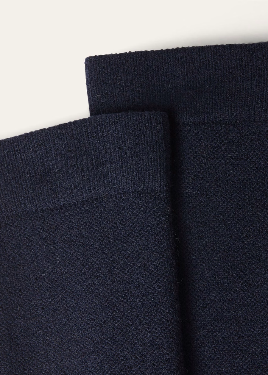 Alpe Otro Sokken van Scheerwol Marineblauw