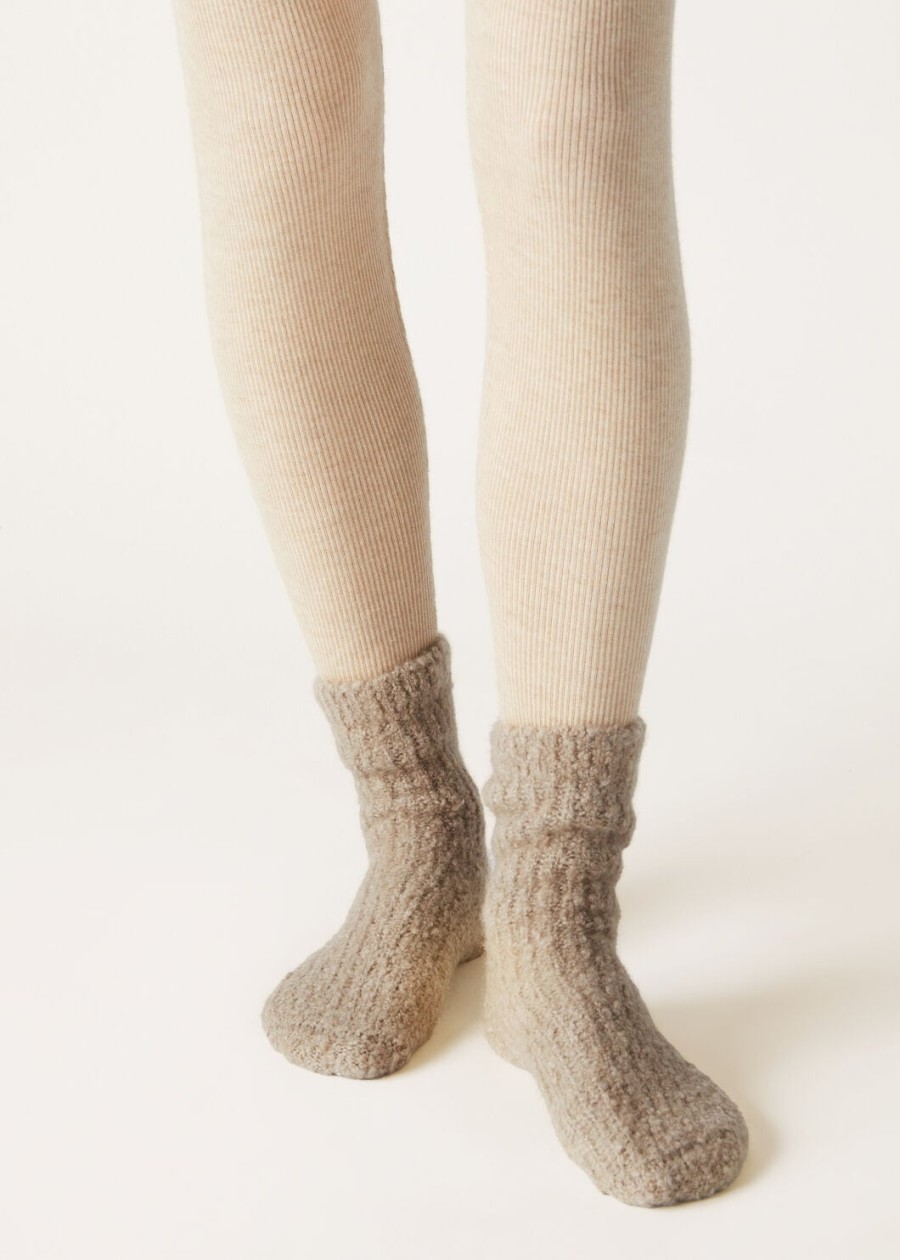 cocooning kasjmiersokken bruin