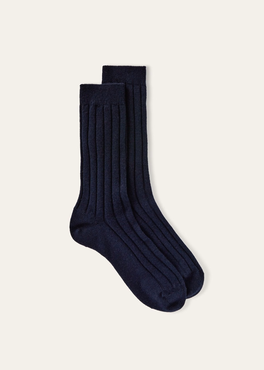 Bobby Baby Kasjmiersokken Marineblauw
