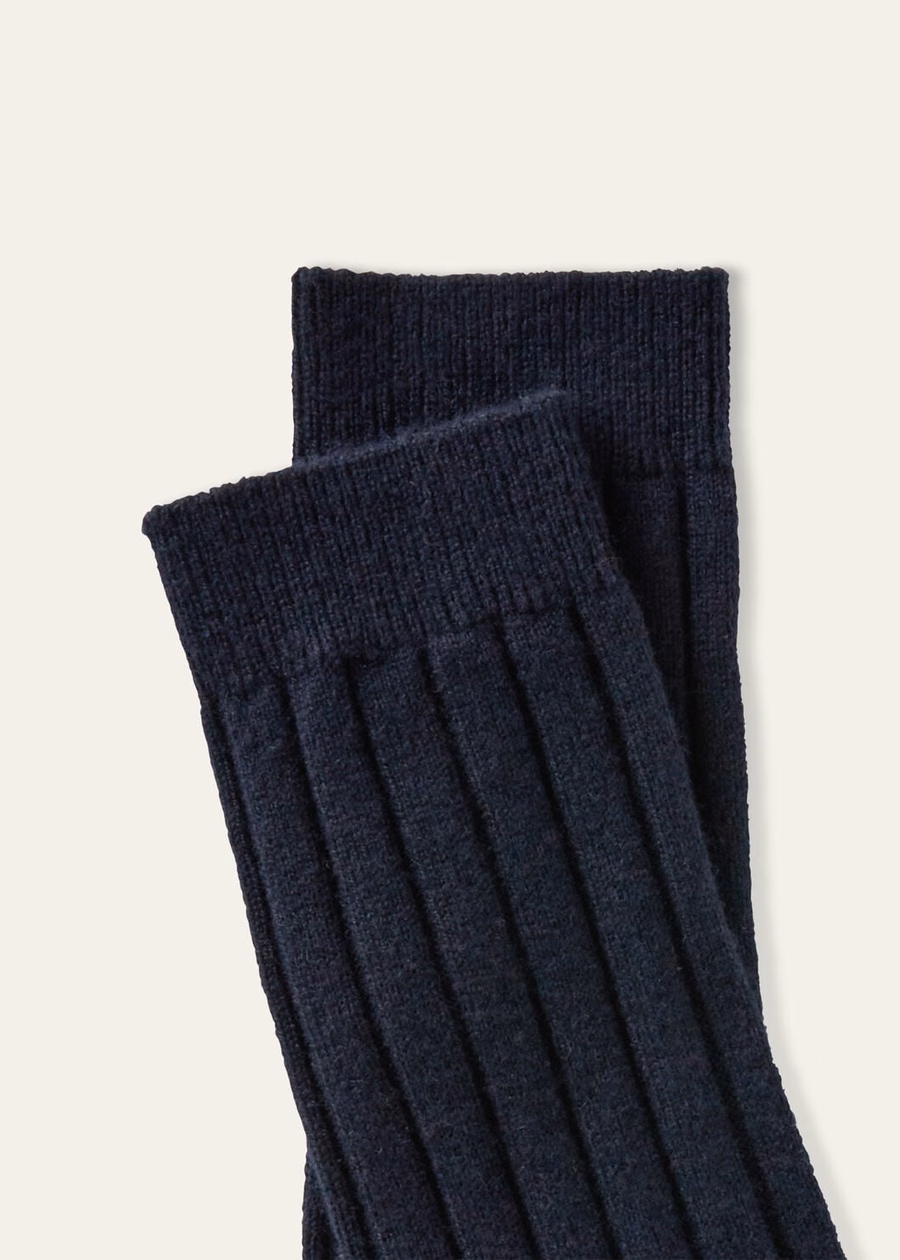 Bobby Baby Kasjmiersokken Marineblauw