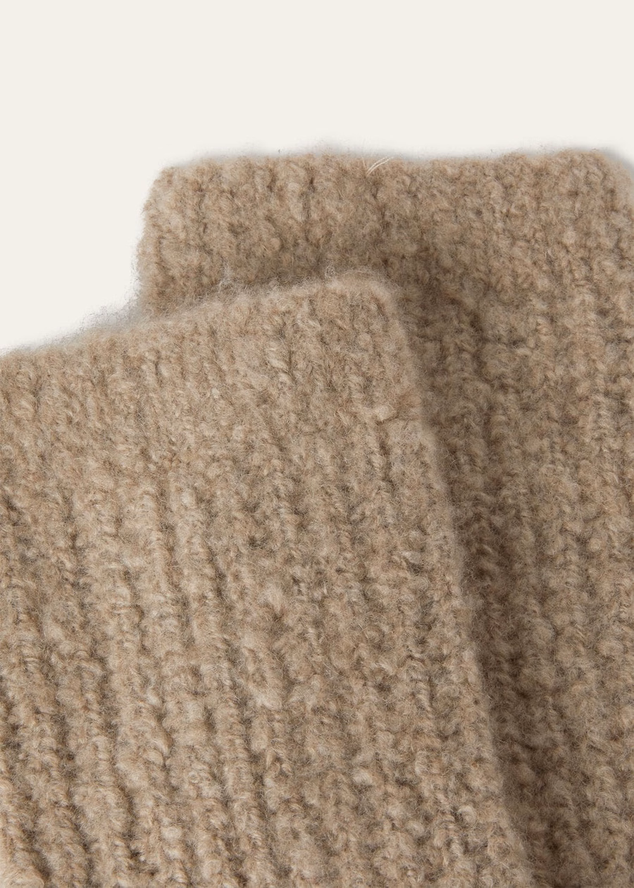 Cocooning kasjmiersokken BRUIN