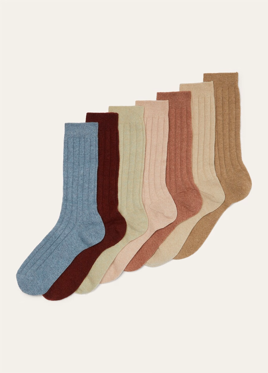 Wekelijkse Bobby Socks Baby Kasjmier Macarons Meerkleurig