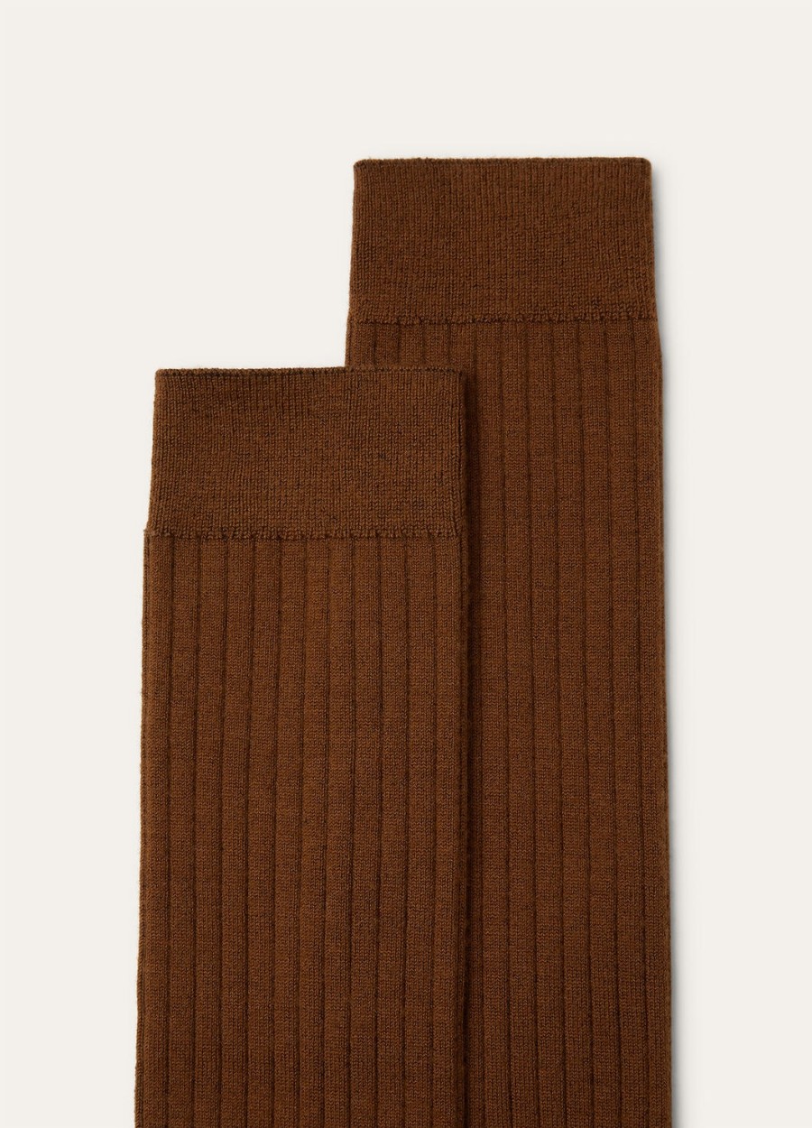 sokken sottile zijde kasjmier scheerwol kleigrond