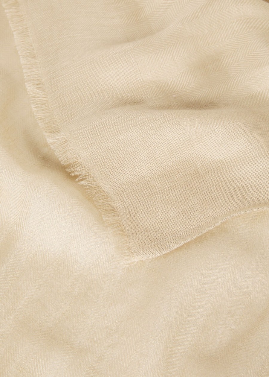 crest stola in zijdekorrelbeige