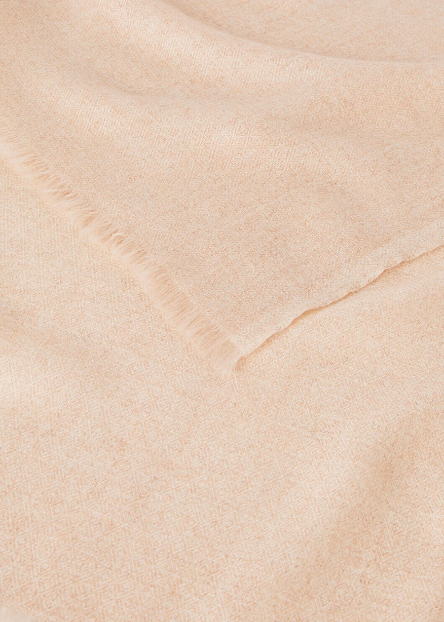 Stardust Stole Zijde Kasjmier Blozend Beige Chiné