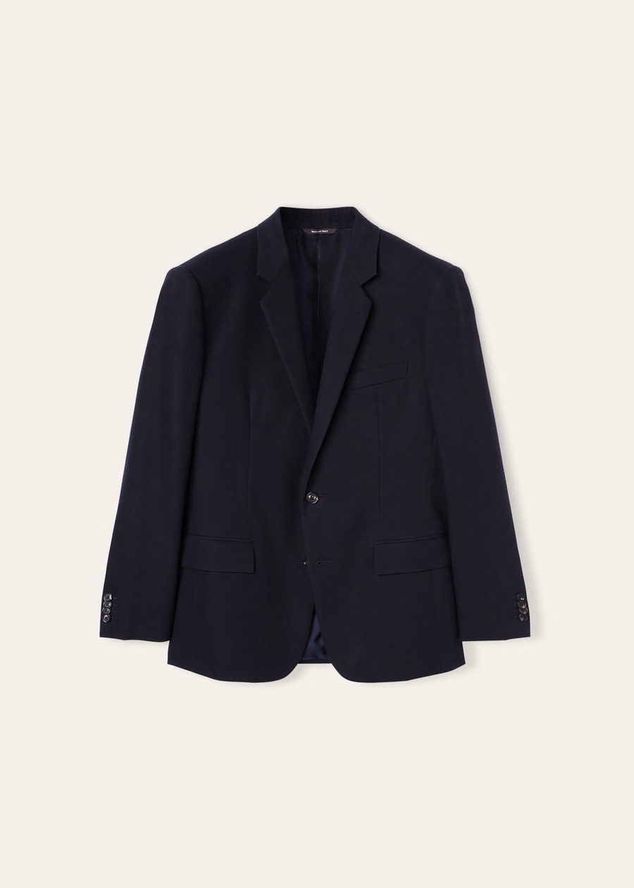 Marineblauw katoenen internationaal pak