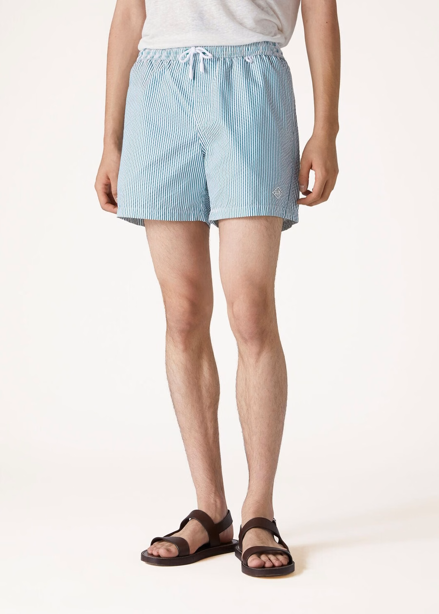 Bay Microfiber Zwemshorts Pepermunt Strepen