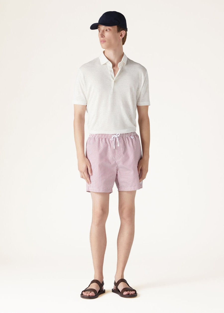 bay microfiber zwemshorts met aardbeienstrepen