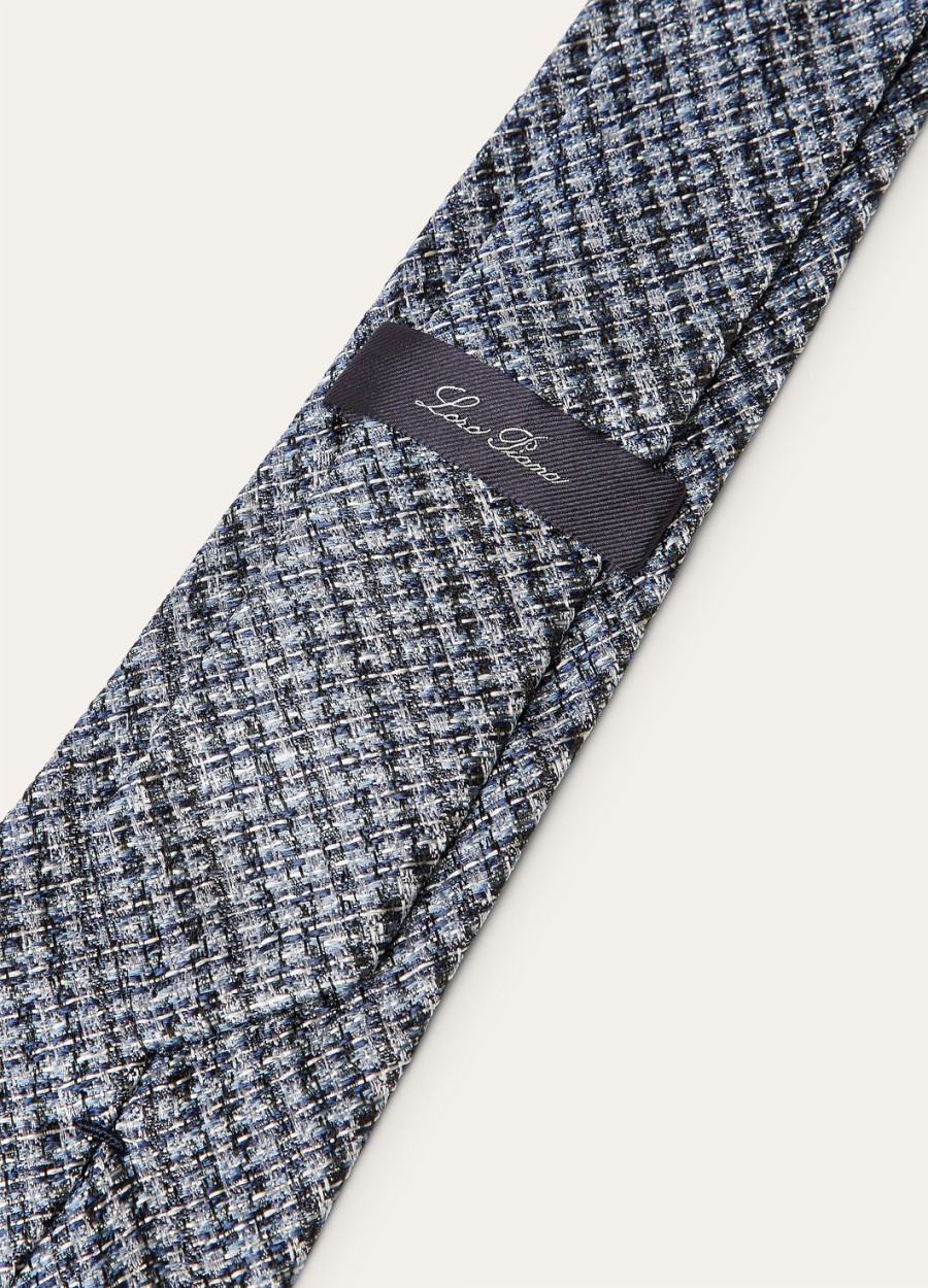 yale zijden stropdas in galaxy blueallure allureblackwhite tie
