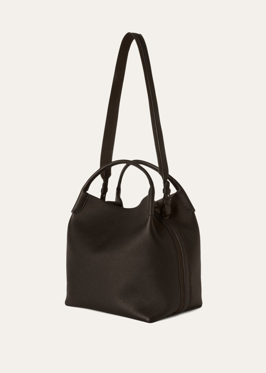 bale large bag generfd kalfsleer donkere chocolade zoethoutzonnegoud