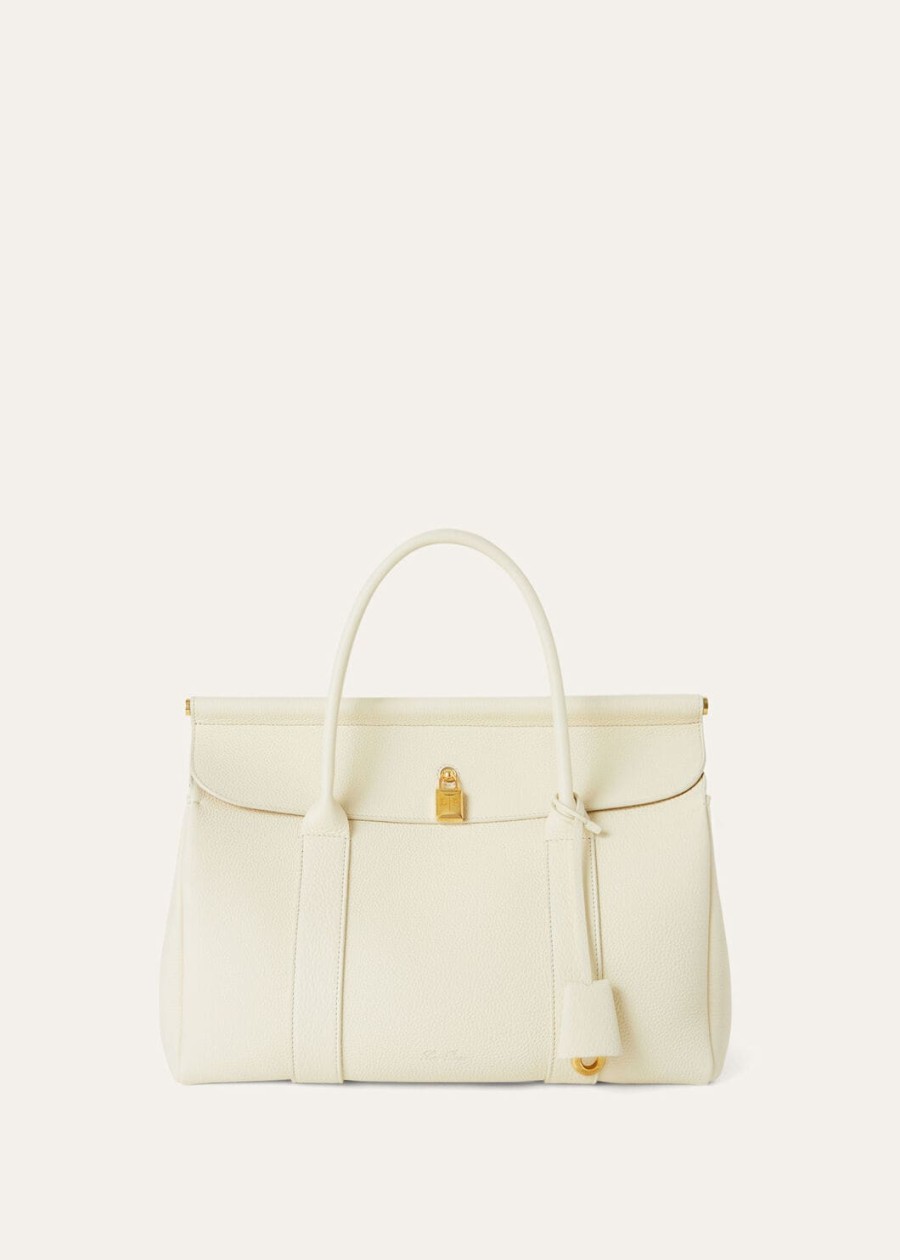 loom l32 whisper white tas van generfd kalfsleer