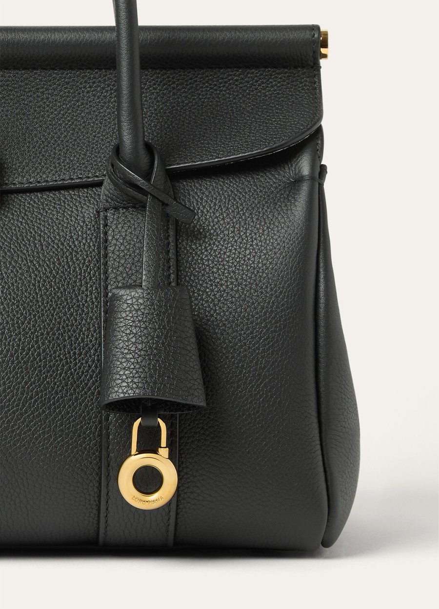 loom l25 tas zwart kalfsleerzon goud