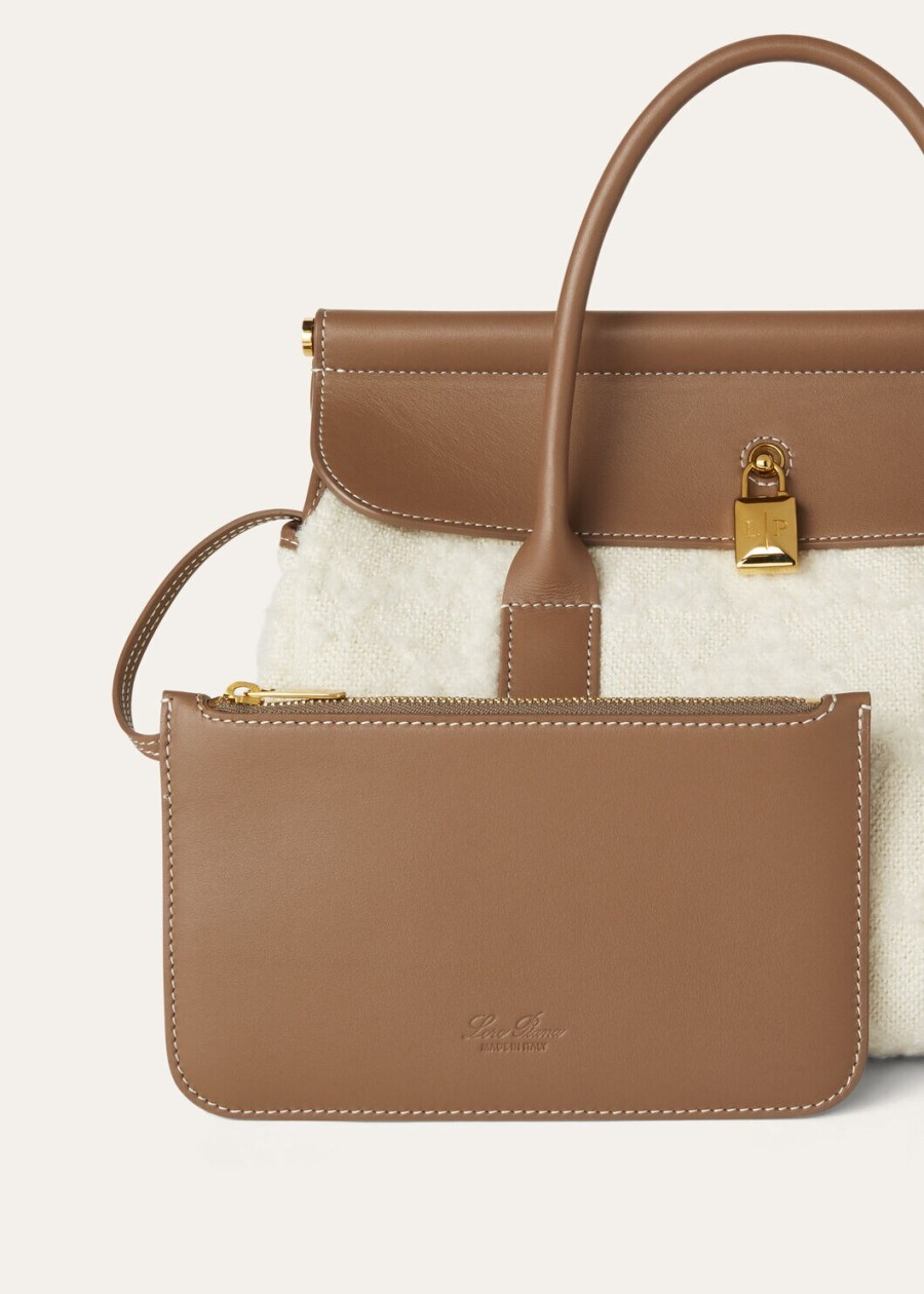 loom l25 zijden kasjmier tas nougatfossilsun gold