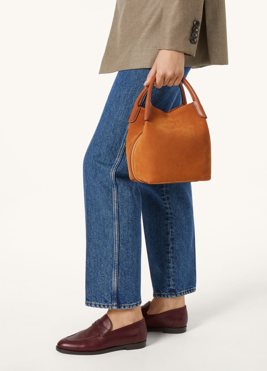 mic bale bag kalfsleer bon ton bruinzon goud