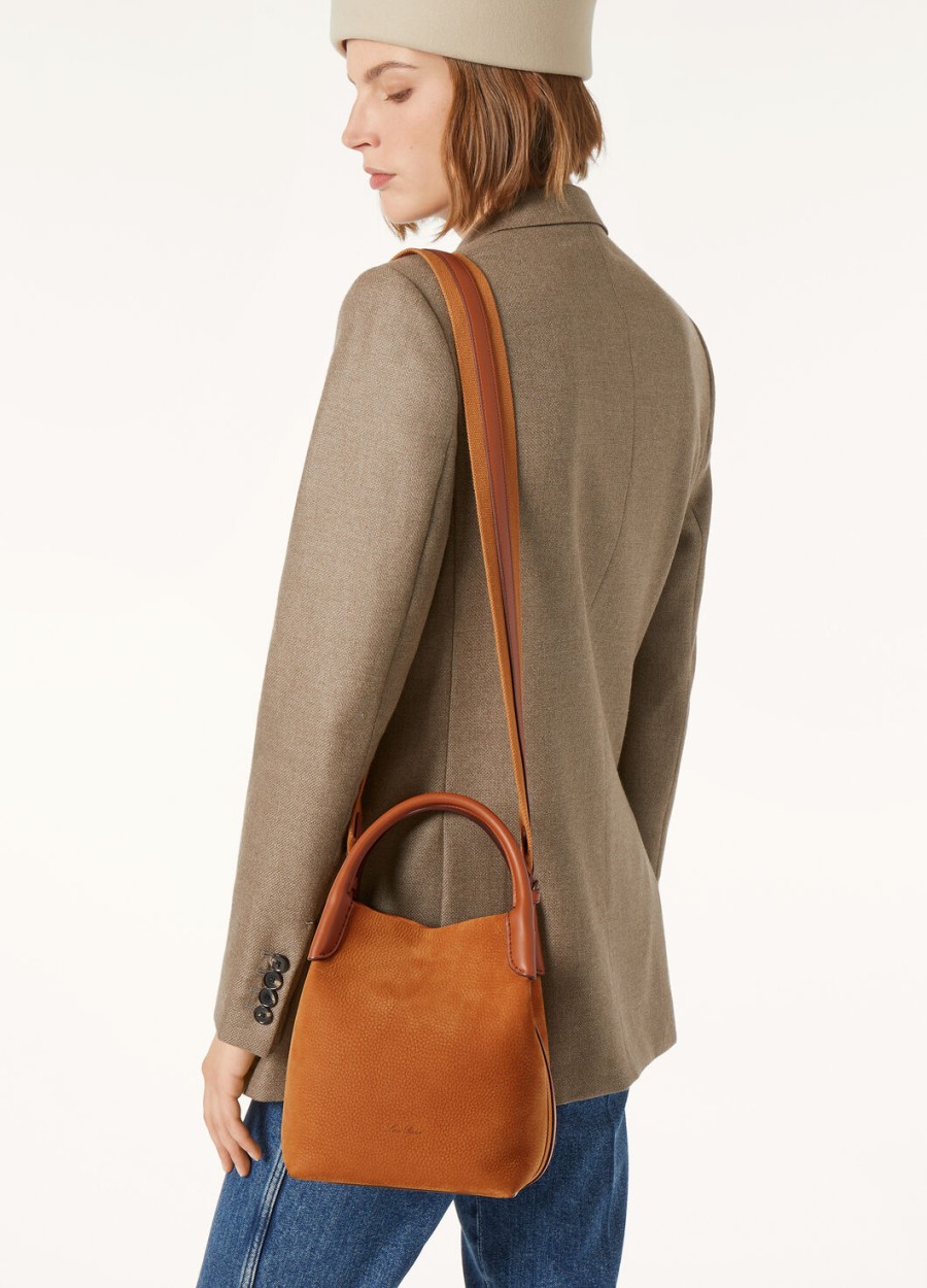 mic bale bag kalfsleer bon ton bruinzon goud