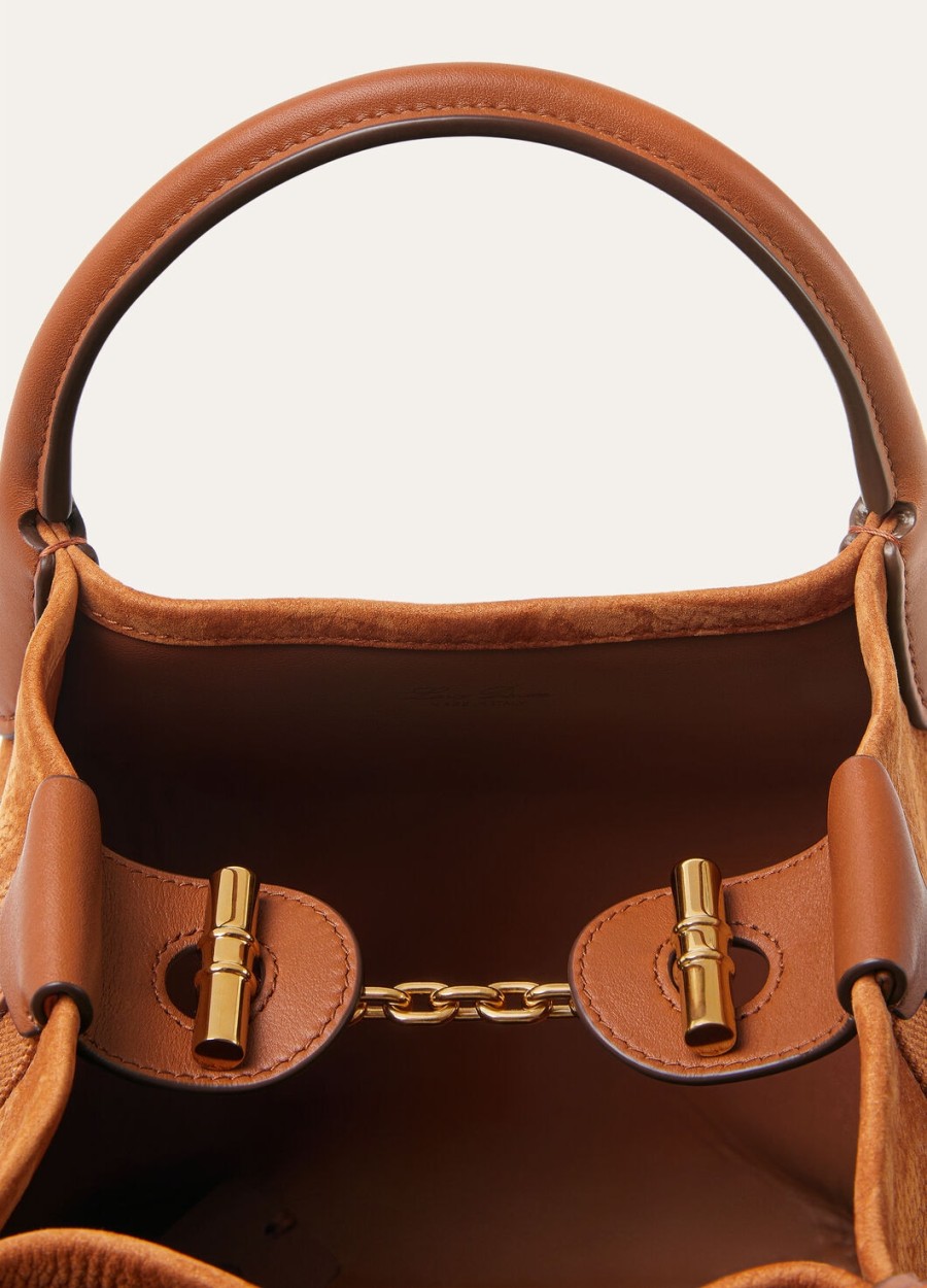 mic bale bag kalfsleer bon ton bruinzon goud
