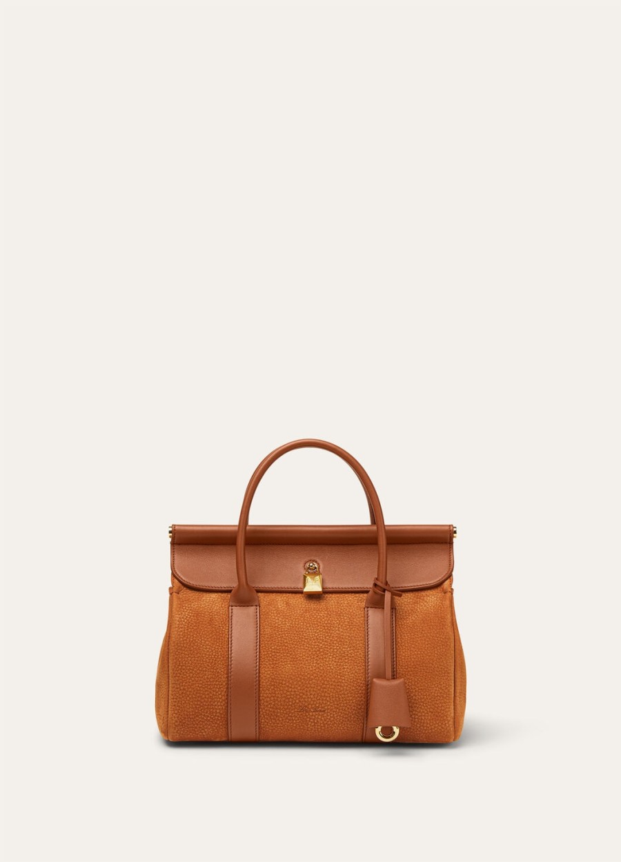 loom l25 tas kalfsleer bon ton bruinzon goud