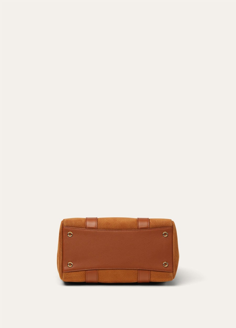 loom l25 tas kalfsleer bon ton bruinzon goud