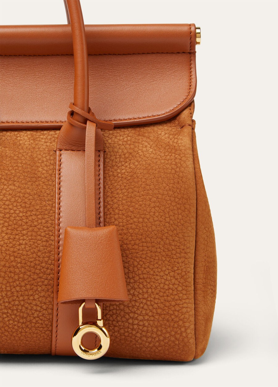 loom l25 tas kalfsleer bon ton bruinzon goud