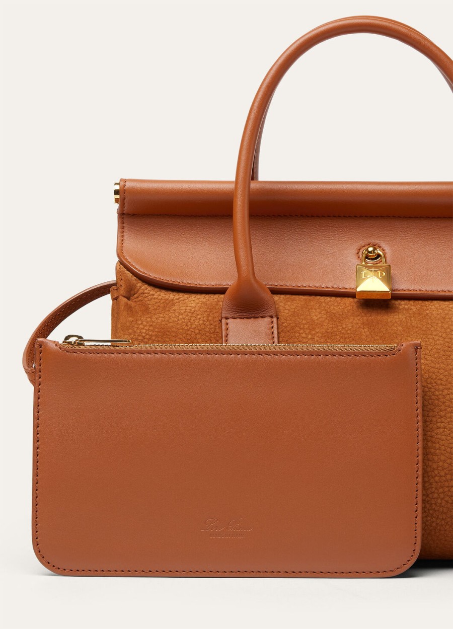 loom l25 tas kalfsleer bon ton bruinzon goud