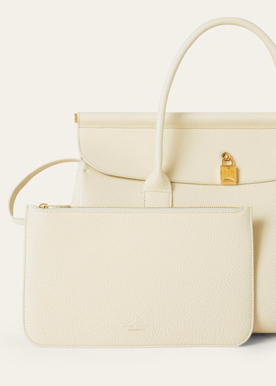 Loom L32 Whisper White tas van generfd kalfsleer