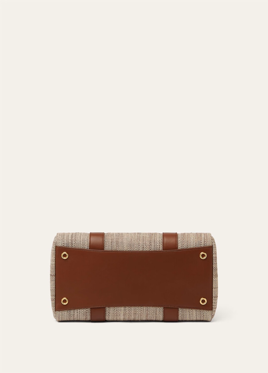 Loom L32 tas in zijde Venice Bricola/Wit/Golden Beach/Intense Espresso/Sun Gold