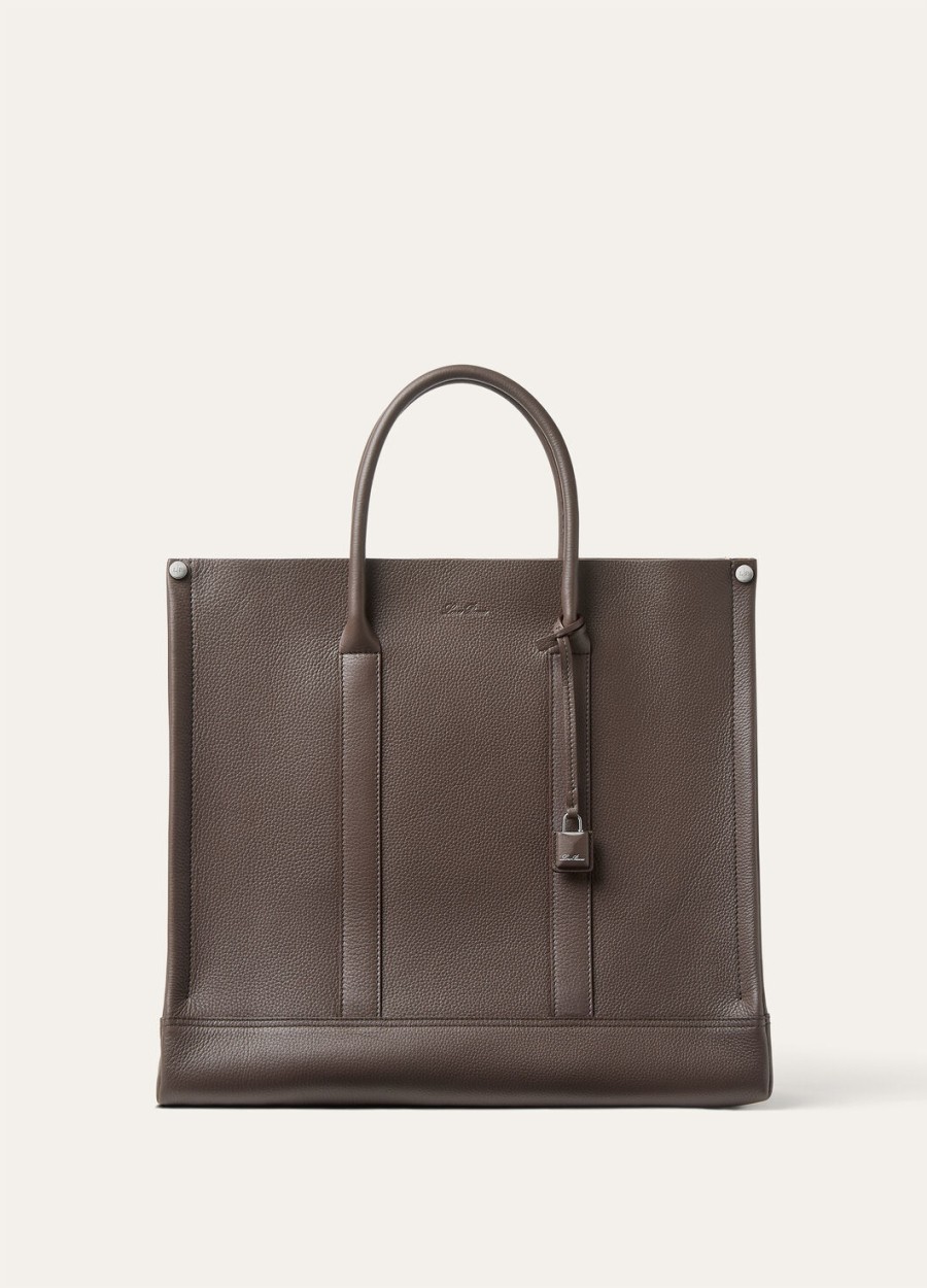 kleine beam-tas van kalfsleer donker chocoladebruinzoethoutonyx
