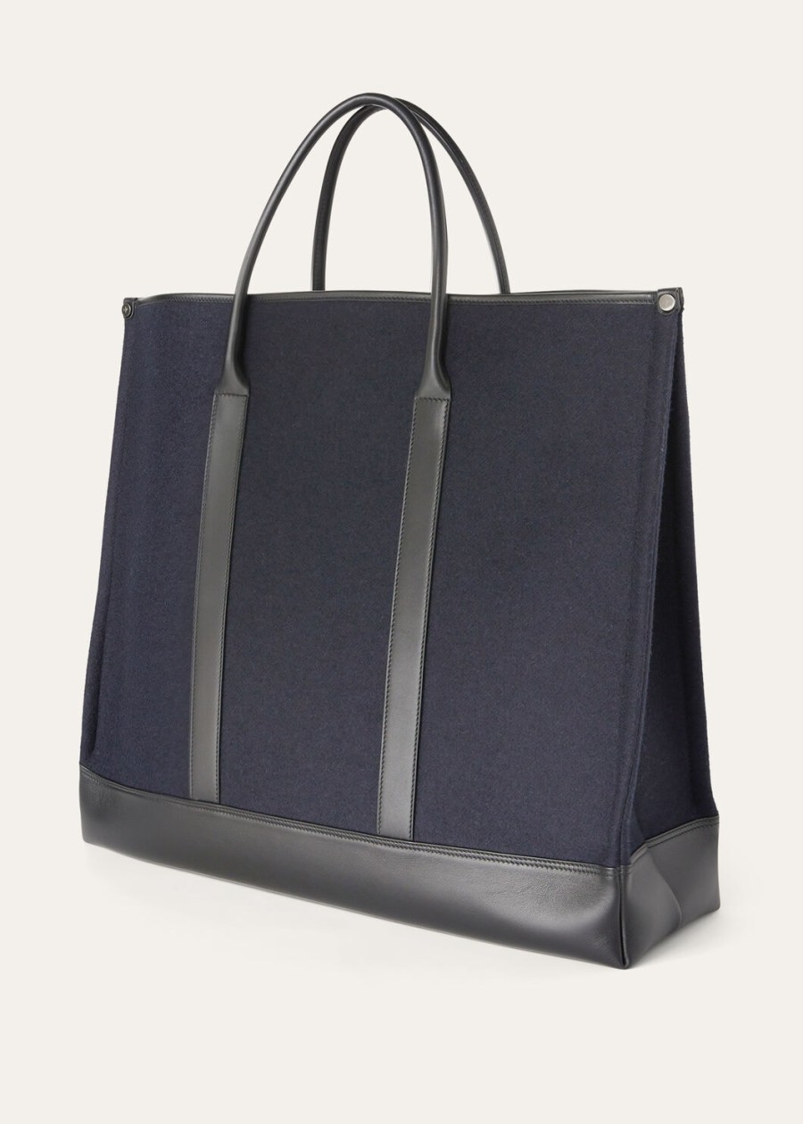 grote kasjmier crossbodytas in marineblauwzwartantracietgrijs.