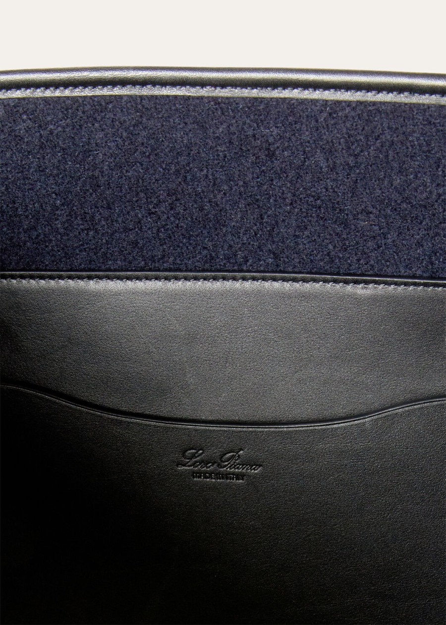 grote kasjmier crossbodytas in marineblauwzwartantracietgrijs.