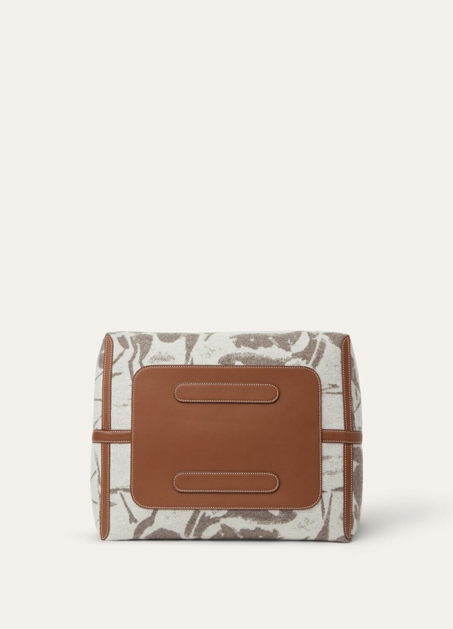 extra grote bale hobo tas van kasjmier scheerwol in de kleuren misty greywinter pebbleturquoisesun gold