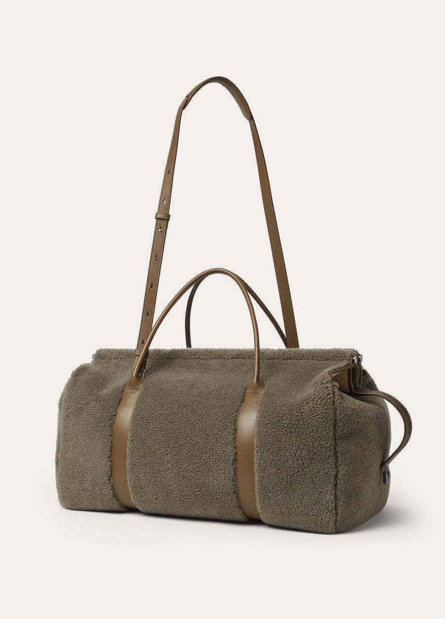 loom weekender bag l50 zijde kasjmier tundra mosssalted capersgun metal
