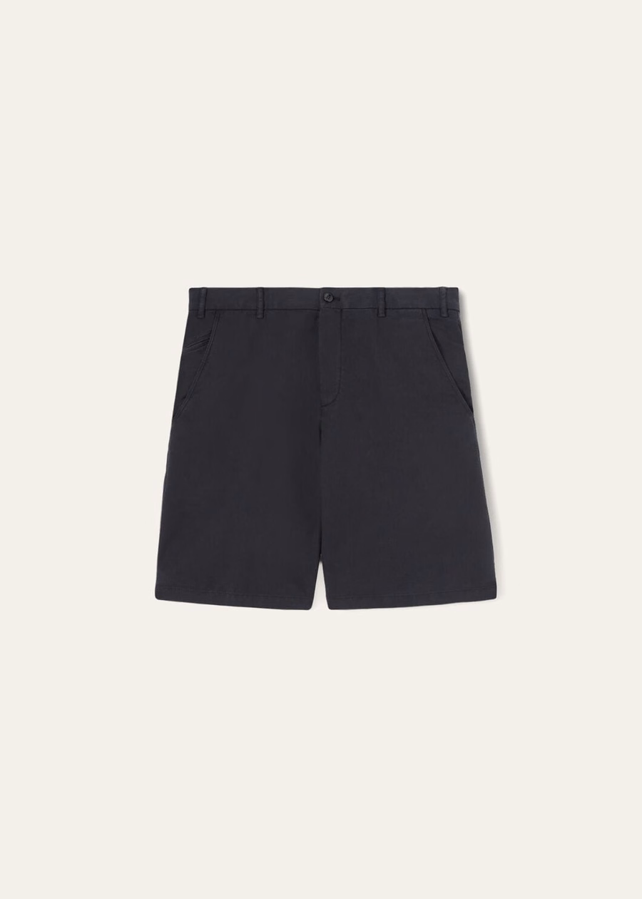 Marineblauwe katoenen dekshort